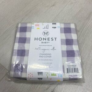 Purple and White Changing Pad Cover